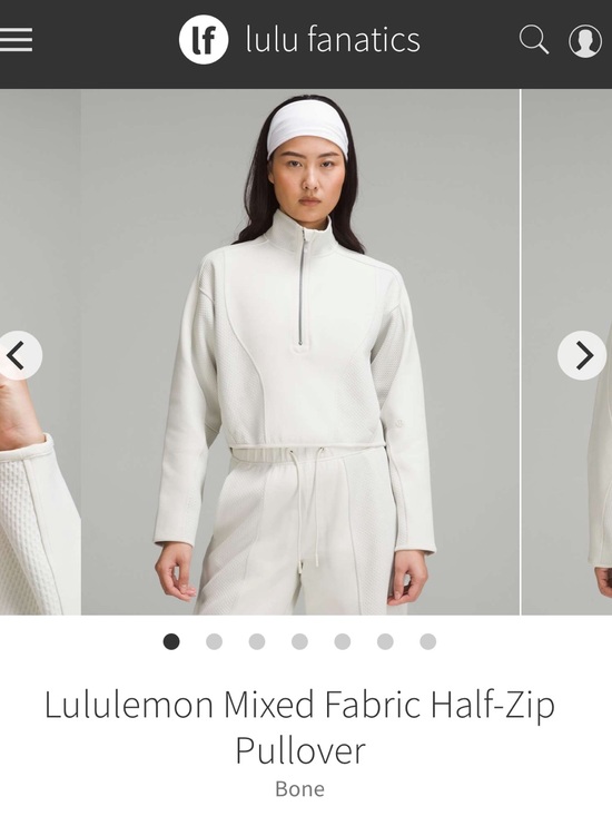 lululemon athletica Jackets & Blazers - Lululemon Mixed Fabric Half-Zip Pullover M